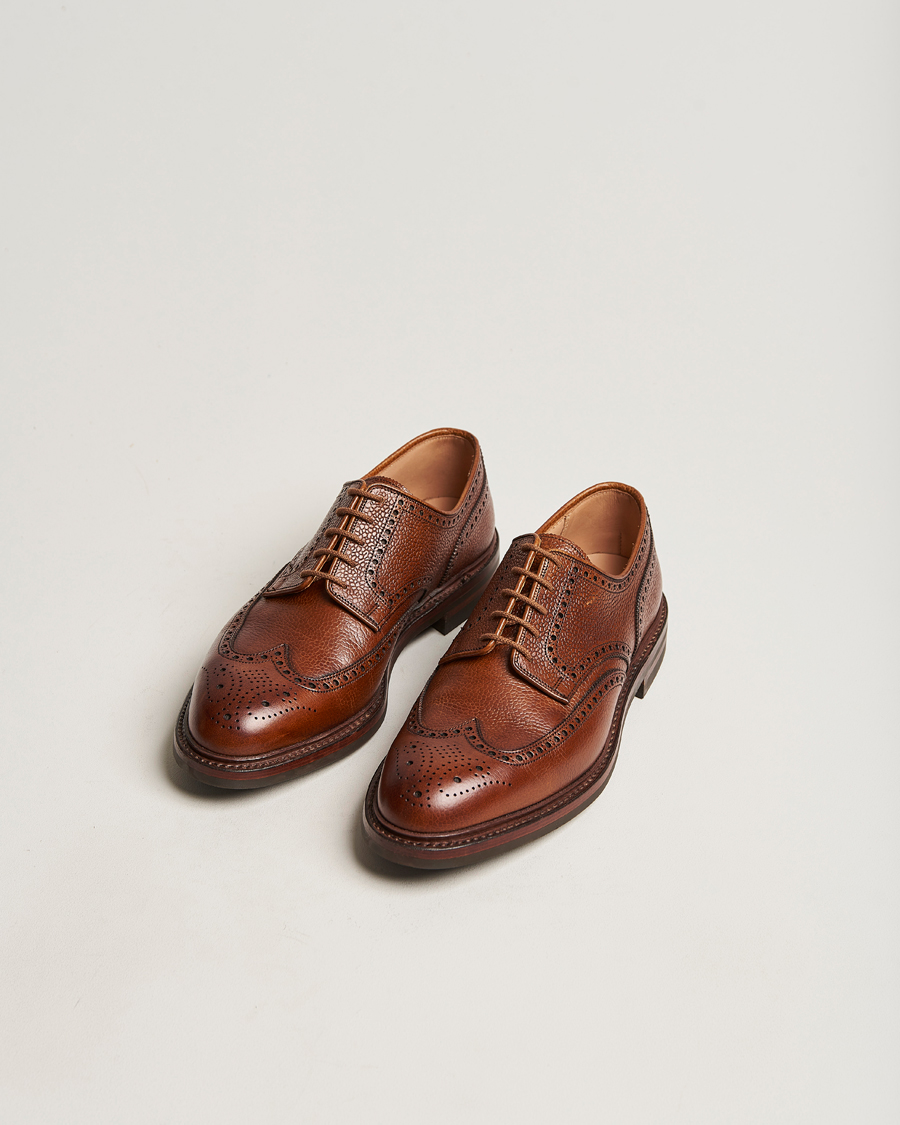 Hombres | Zapatos hechos a mano | Crockett & Jones | Pembroke Derbys Tan Grained Calf