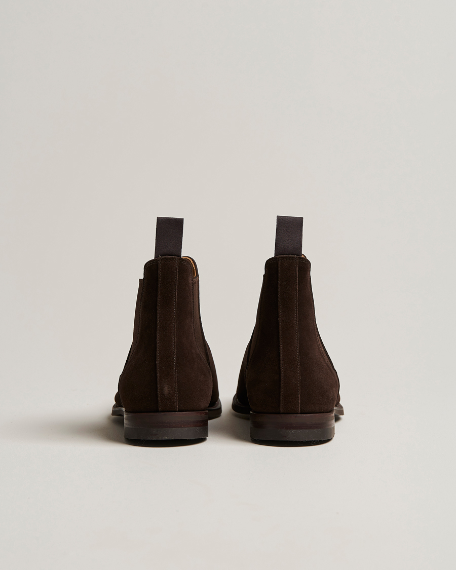 Hombres | Botas | Crockett & Jones | Chelsea 8 Boot Dark Brown Suede