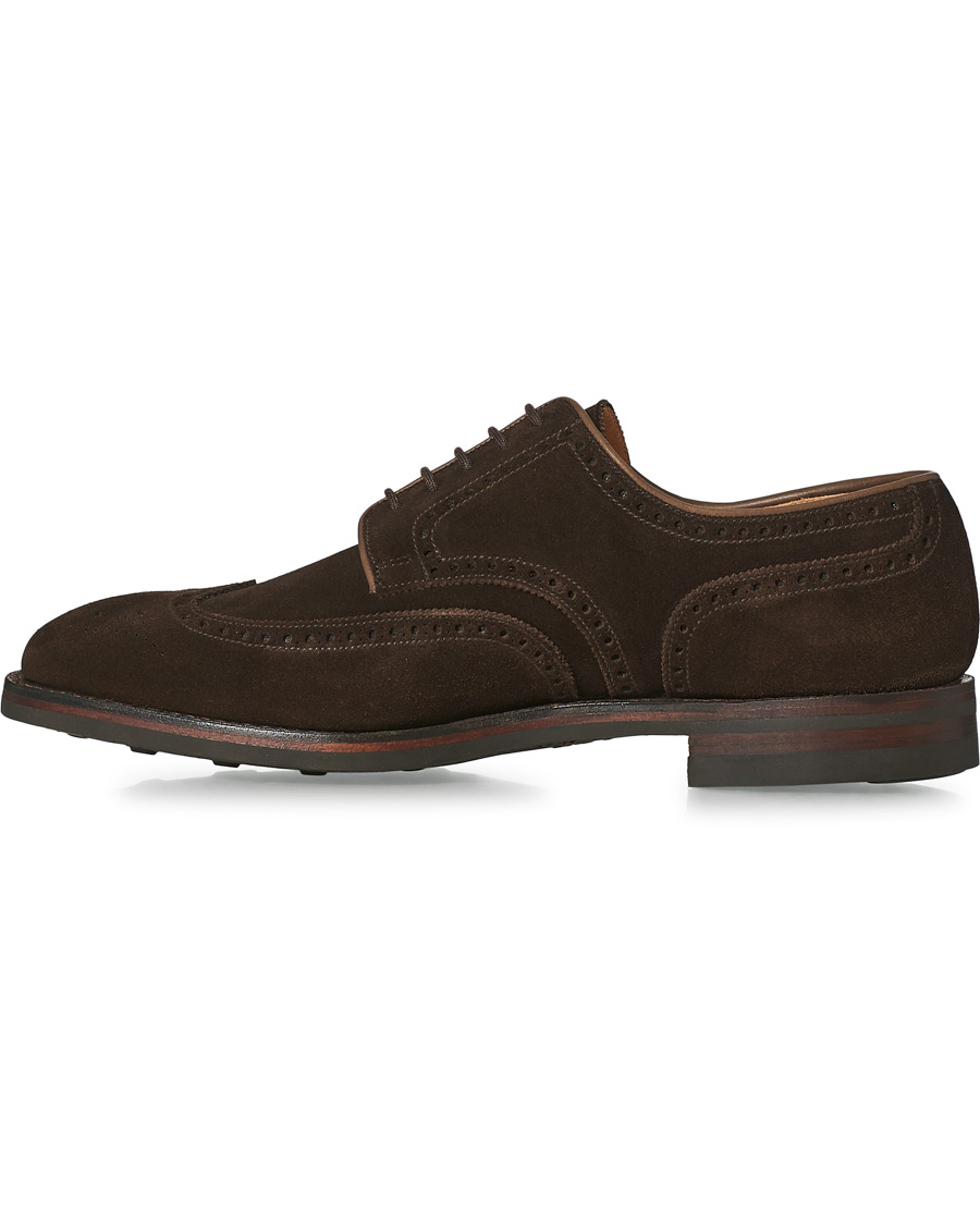 Hombres | Crockett & Jones Swansea Brogue Dark Brown Suede | Crockett & Jones | Swansea Brogue Dark Brown Suede