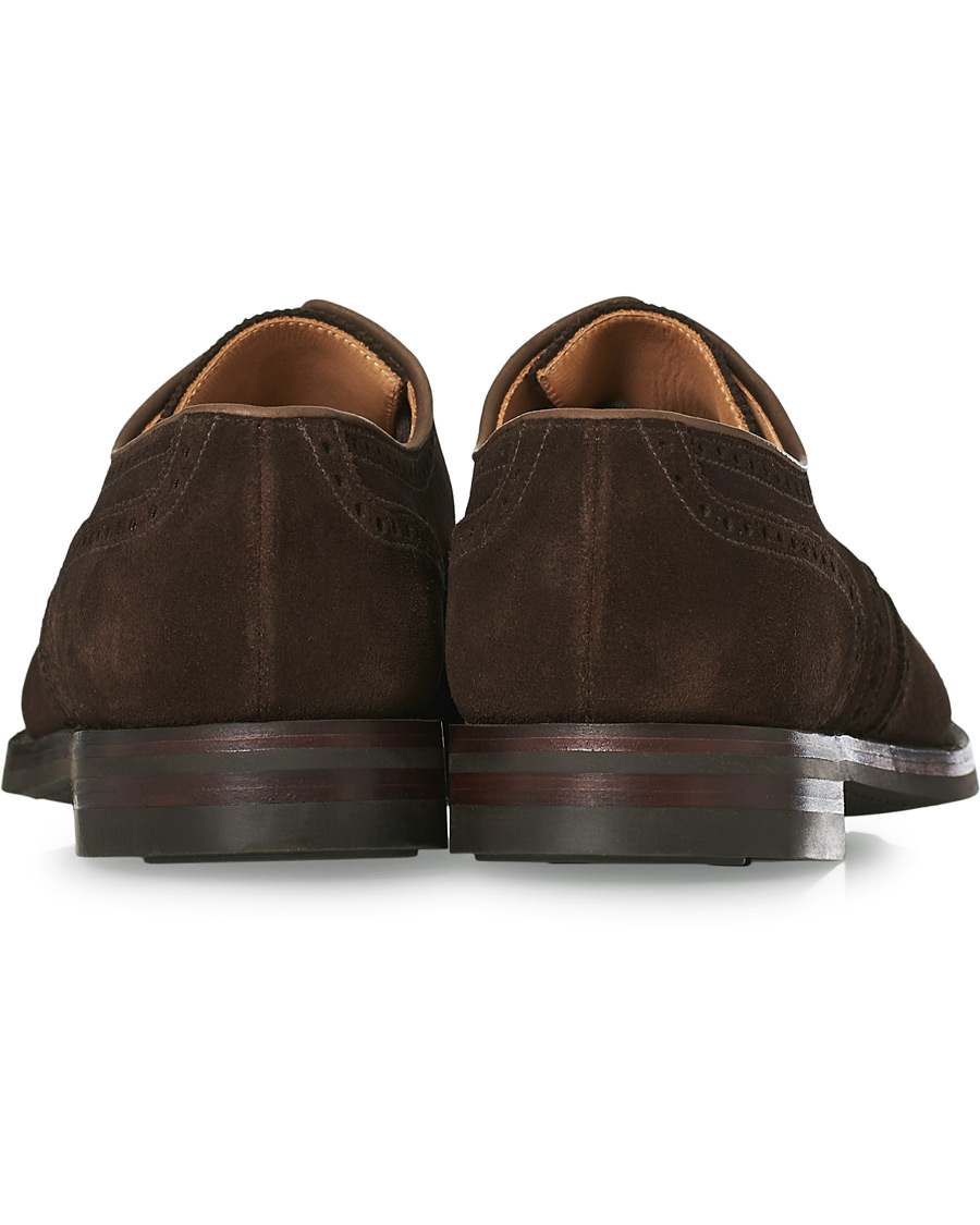 Hombres | Crockett & Jones Swansea Brogue Dark Brown Suede | Crockett & Jones | Swansea Brogue Dark Brown Suede