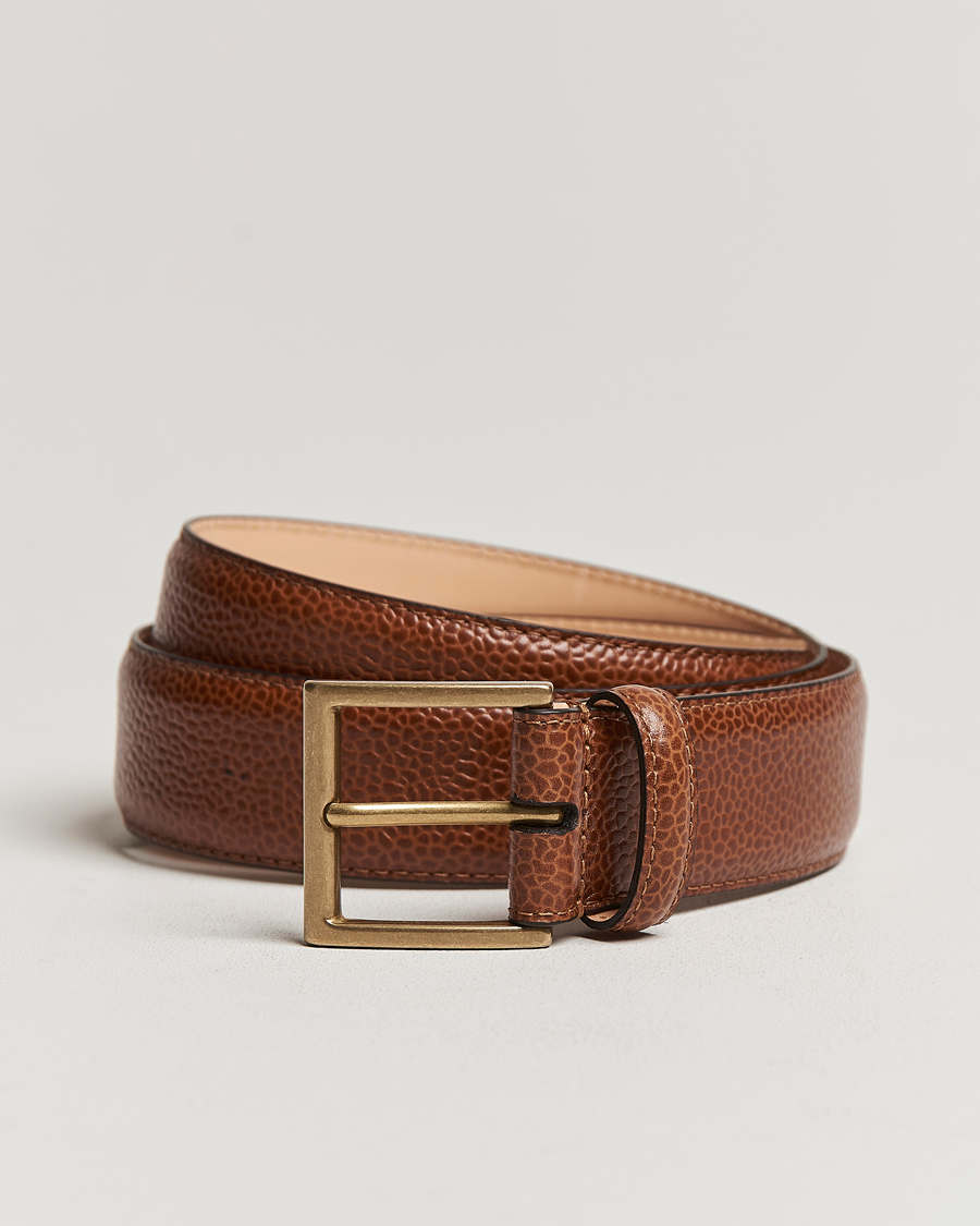 Hombres | Cinturones | Crockett & Jones | Belt 3,5 cm Tan Grained Calf