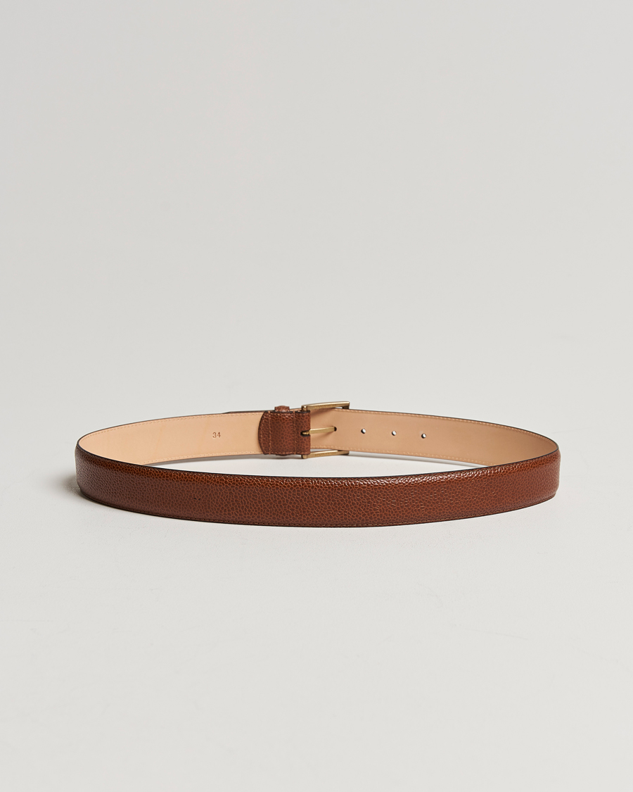 Hombres | Cinturones | Crockett & Jones | Belt 3,5 cm Tan Grained Calf