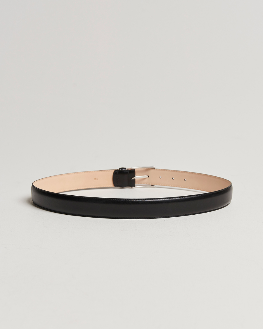 Hombres | Cinturones | Crockett & Jones | Belt 3,2 cm Black Calf