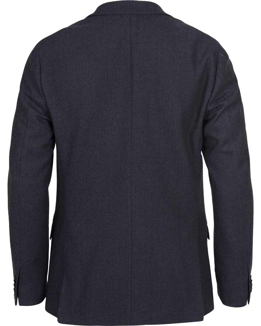 Hombres | Blazers | J.Lindeberg | Hopper Herringbone Blazer Blue Melange