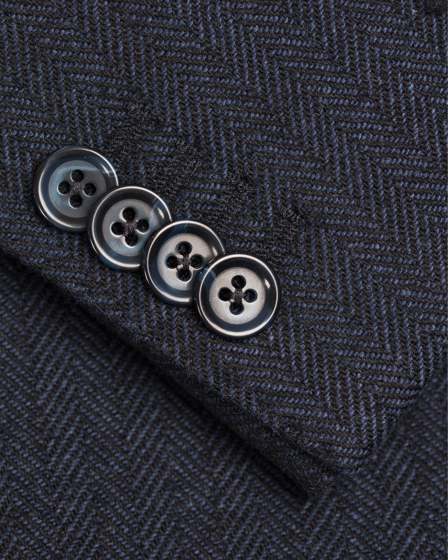 Hombres | Blazers | J.Lindeberg | Hopper Herringbone Blazer Blue Melange