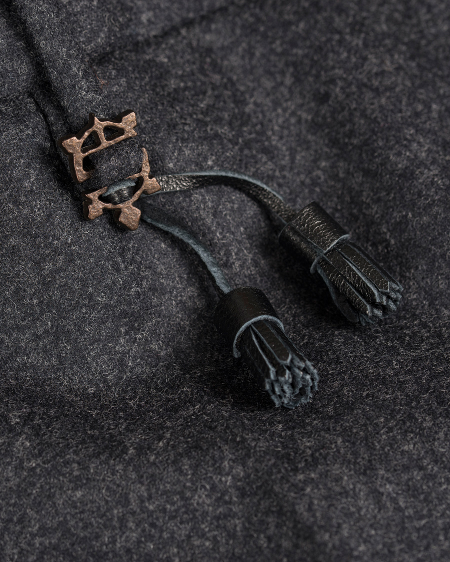 Hombres | Pantalones | Incotex | Super 100's Flannel Trousers Dark Grey