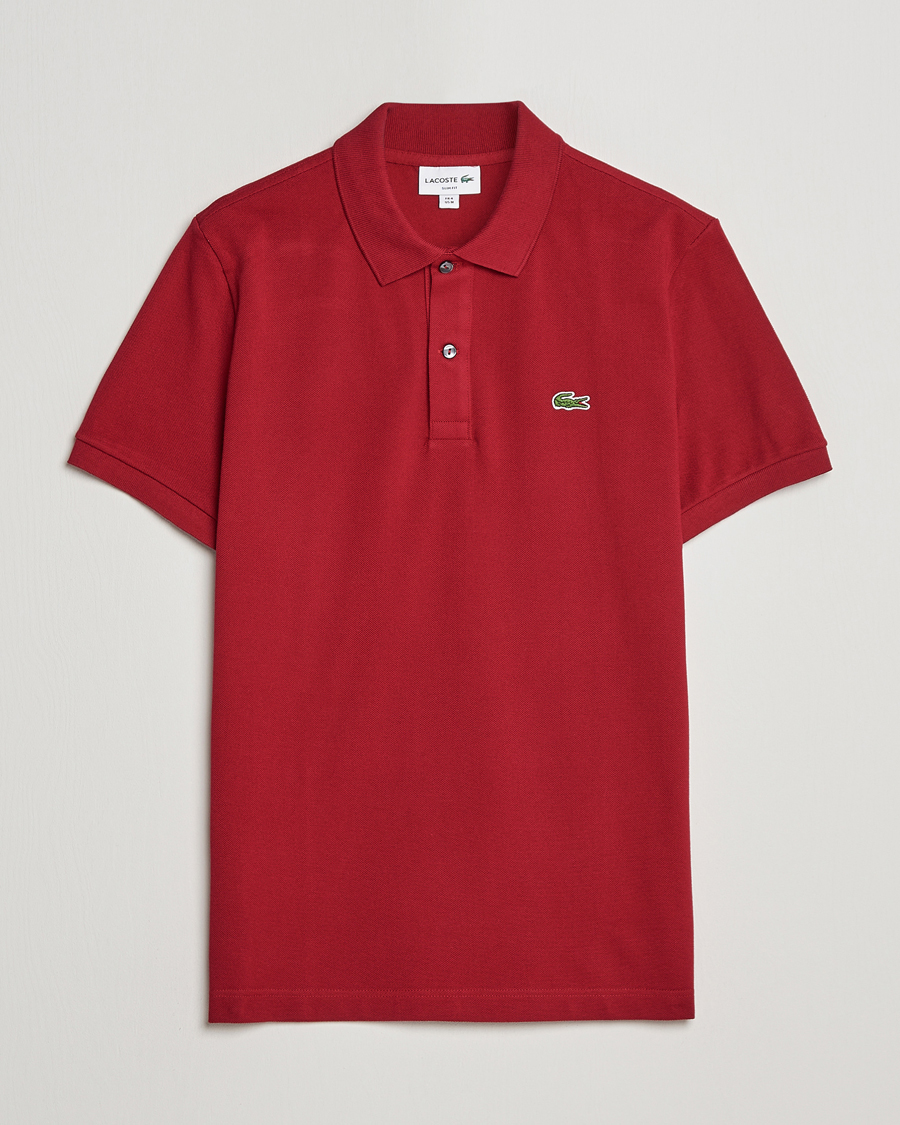 Hombres | Polos | Lacoste | Slim Fit Polo Piké Bordeaux