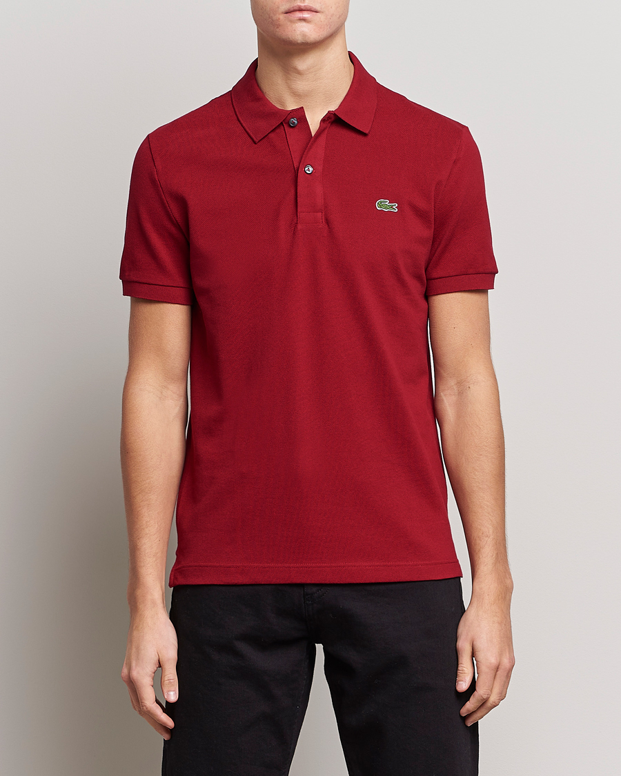 Hombres | Polos | Lacoste | Slim Fit Polo Piké Bordeaux