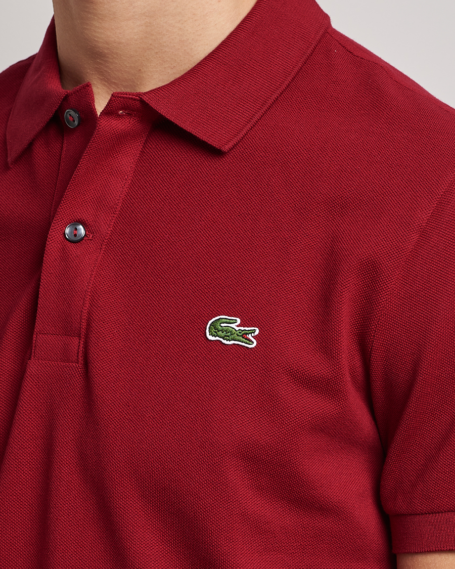 Hombres | Polos | Lacoste | Slim Fit Polo Piké Bordeaux