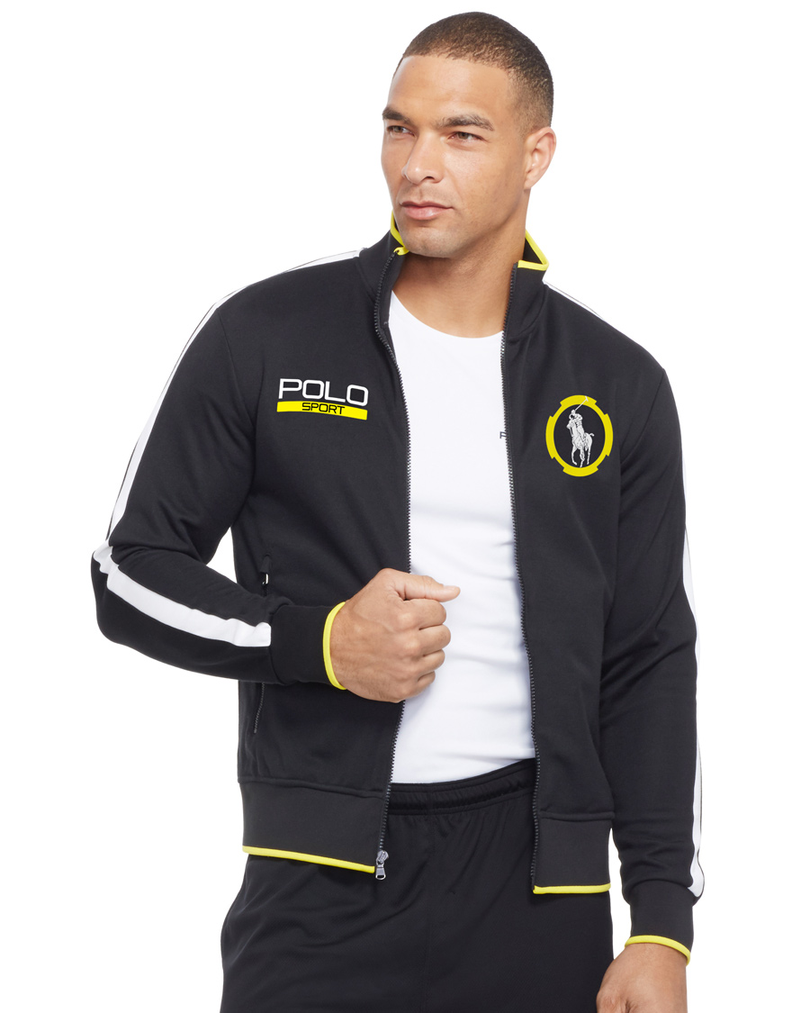 Hombres | Jerséis y prendas de punto | Polo Sport Ralph Lauren | Track Fleece Zip Jacket Polo Black