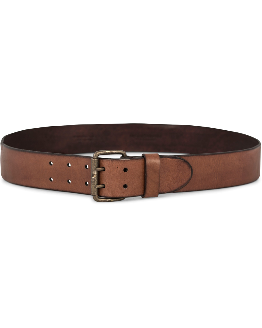 Hombres | Denim & Supply Ralph Lauren Double Prong Belt Brown Leather | Denim & Supply Ralph Lauren | Double Prong Belt Brown Leather
