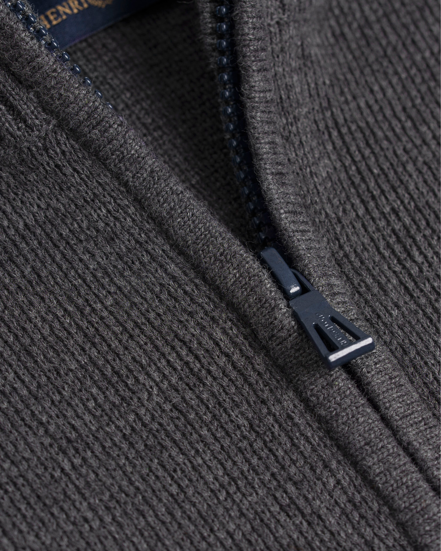 Hombres | Jerséis y prendas de punto | Henri-Lloyd | Henri Lloyd Arley Regular Half Zip Knit Sweater Graphite