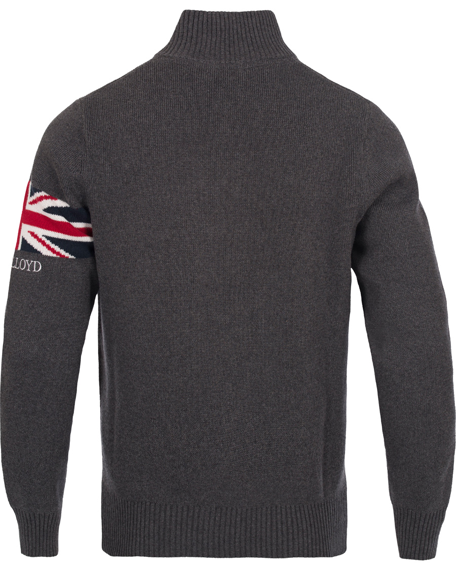 Hombres | Jerséis y prendas de punto | Henri-Lloyd | Henri Lloyd Arley Regular Half Zip Knit Sweater Graphite