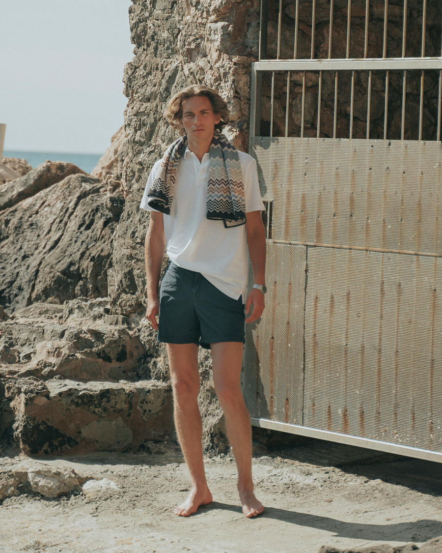 Hombres | Polos | Sunspel | Riviera Polo Shirt White