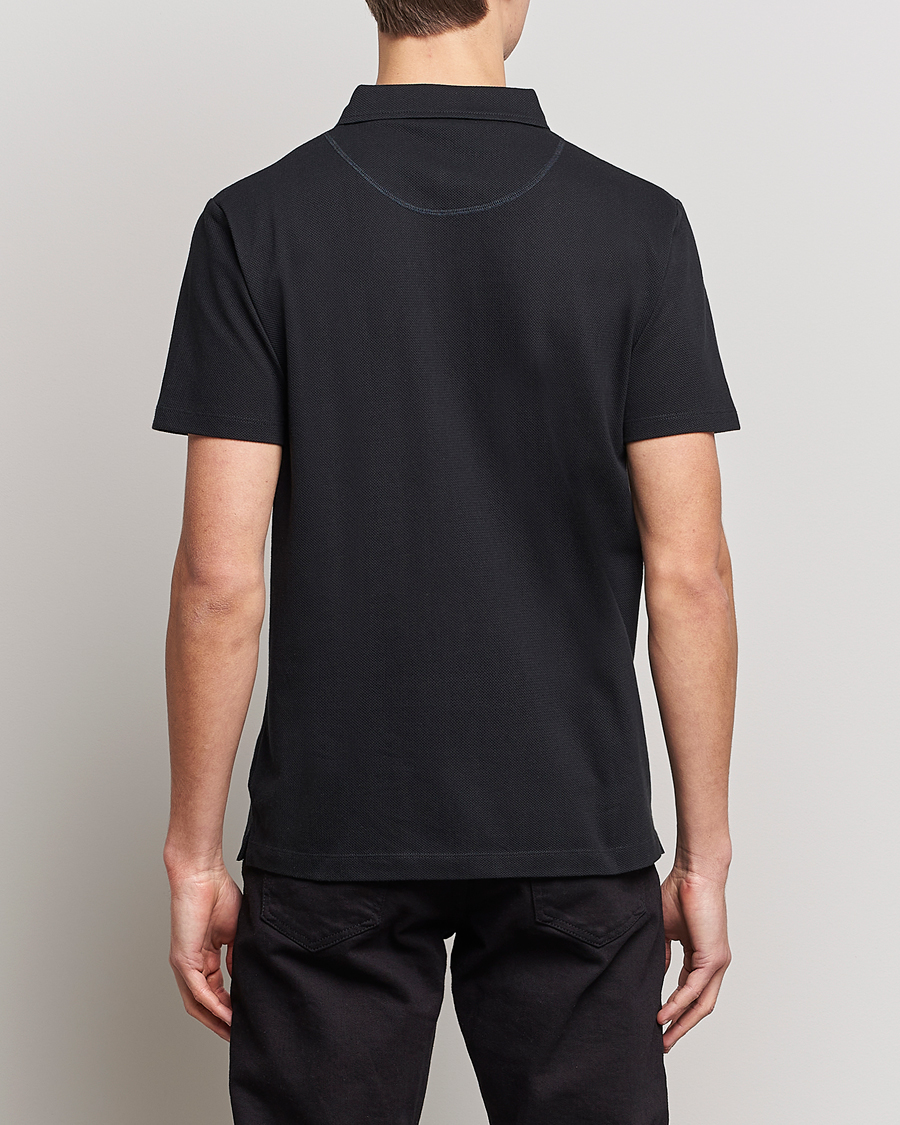 Hombres | Polos | Sunspel | Riviera Polo Shirt Black