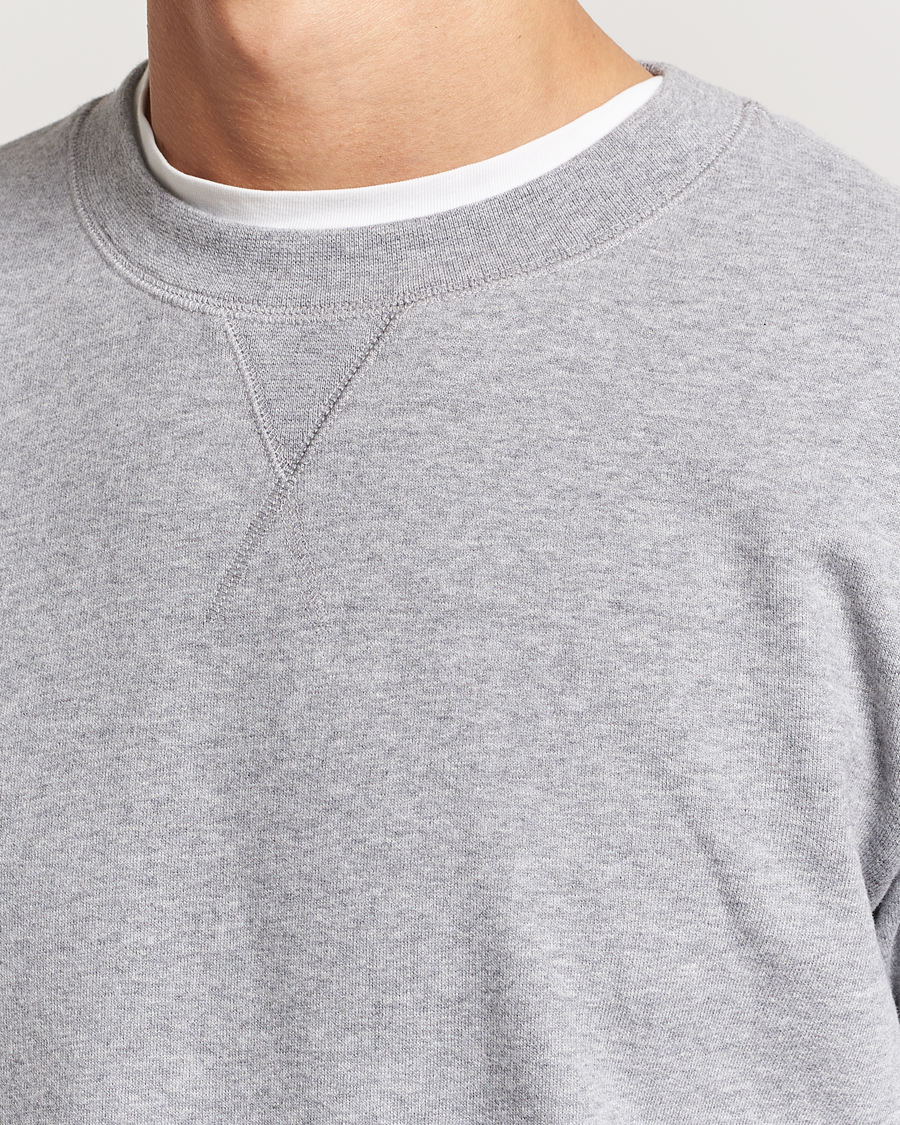 Hombres | Jerséis y prendas de punto | Sunspel | Loopback Sweatshirt Grey Melange