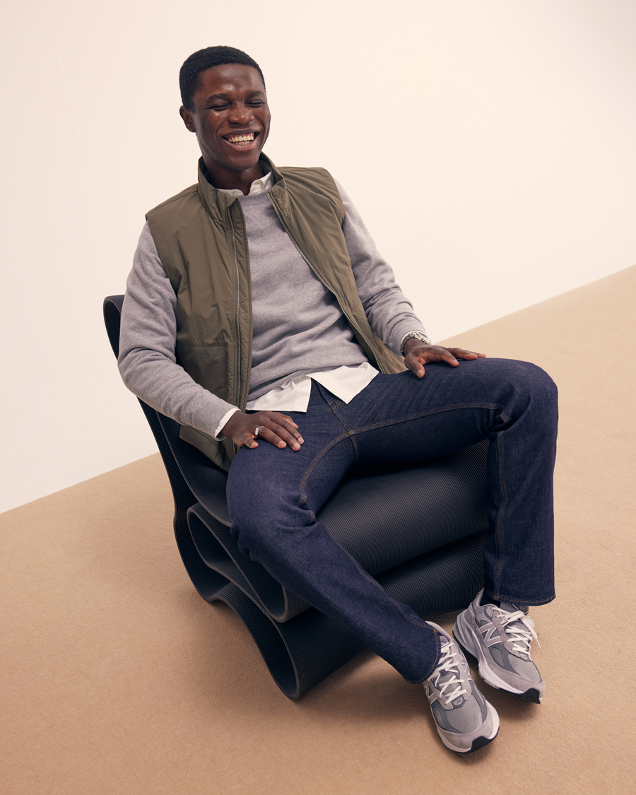 Hombres | Jerséis y prendas de punto | Sunspel | Loopback Sweatshirt Grey Melange
