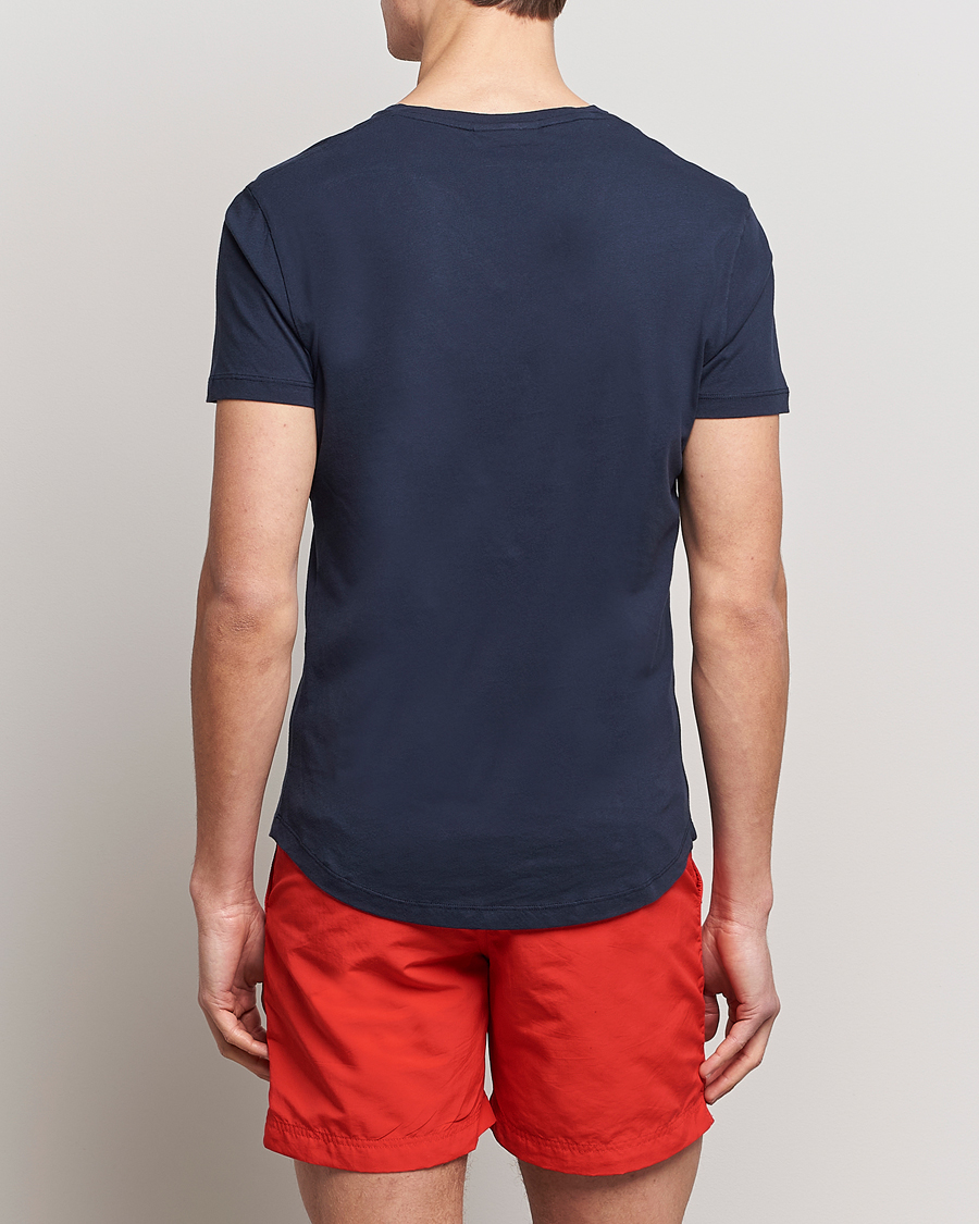Hombres | Camisetas | Orlebar Brown | OB V-Neck Tee Navy