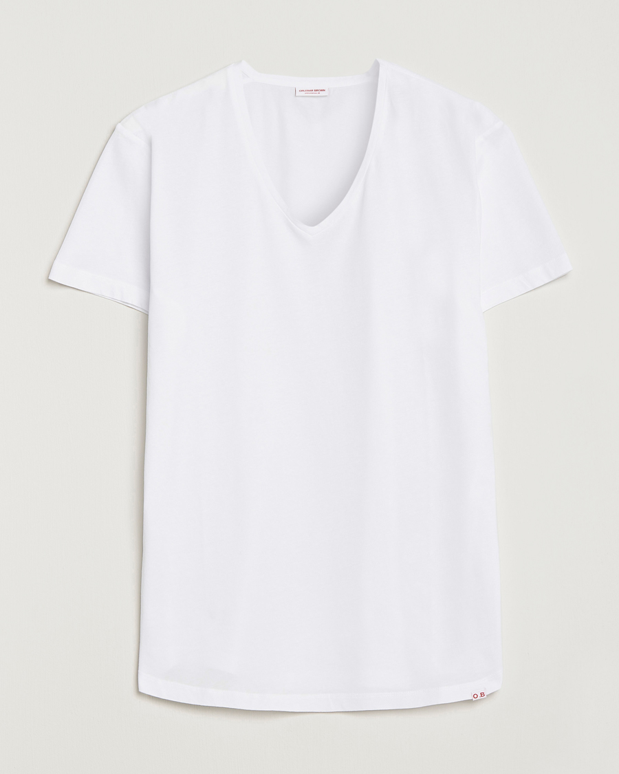 Hombres | Camisetas | Orlebar Brown | OB V-Neck Tee White