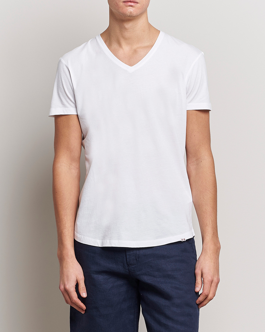 Hombres | Camisetas blancas | Orlebar Brown | OB V-Neck Tee White