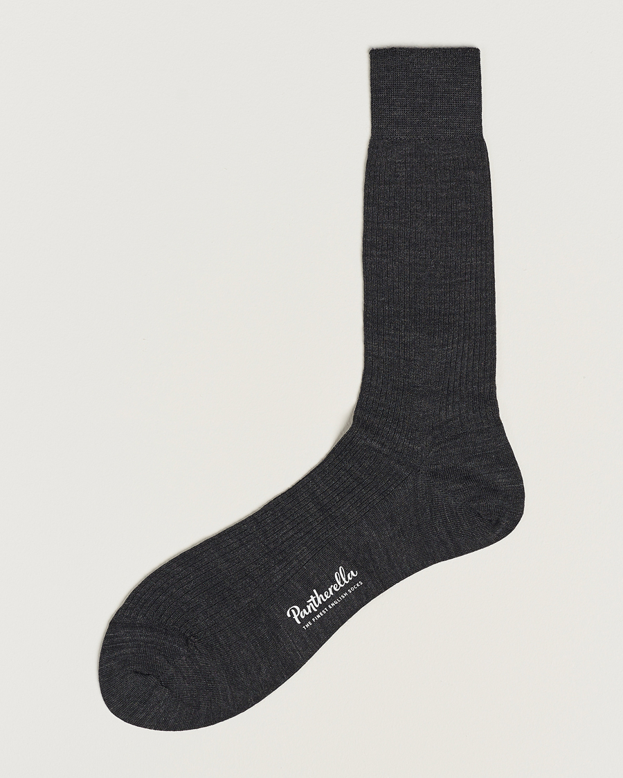 Hombres | Ropa interior y calcetines | Pantherella | Naish Merino/Nylon Sock Charcoal