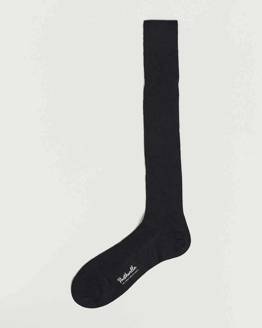 Hombres | Ropa interior y calcetines | Pantherella | Naish Long Merino/Nylon Sock Black