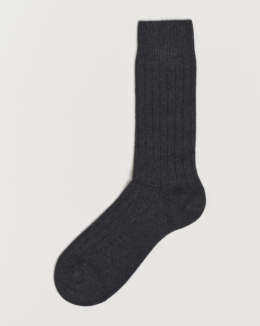 Hombres | Ropa interior y calcetines | Pantherella | Waddington Cashmere Sock Charcoal