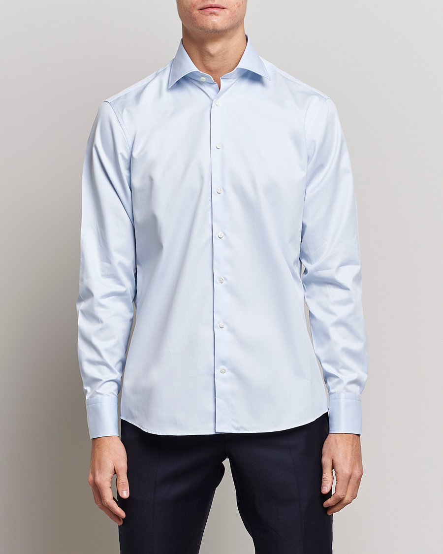 Hombres | Camisas | Stenströms | Fitted Body Shirt Blue