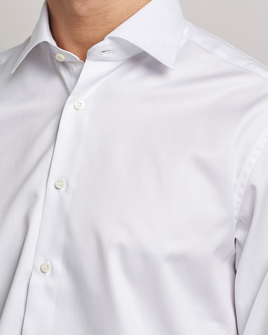 Hombres | Camisas | Stenströms | Fitted Body Double Cuff White