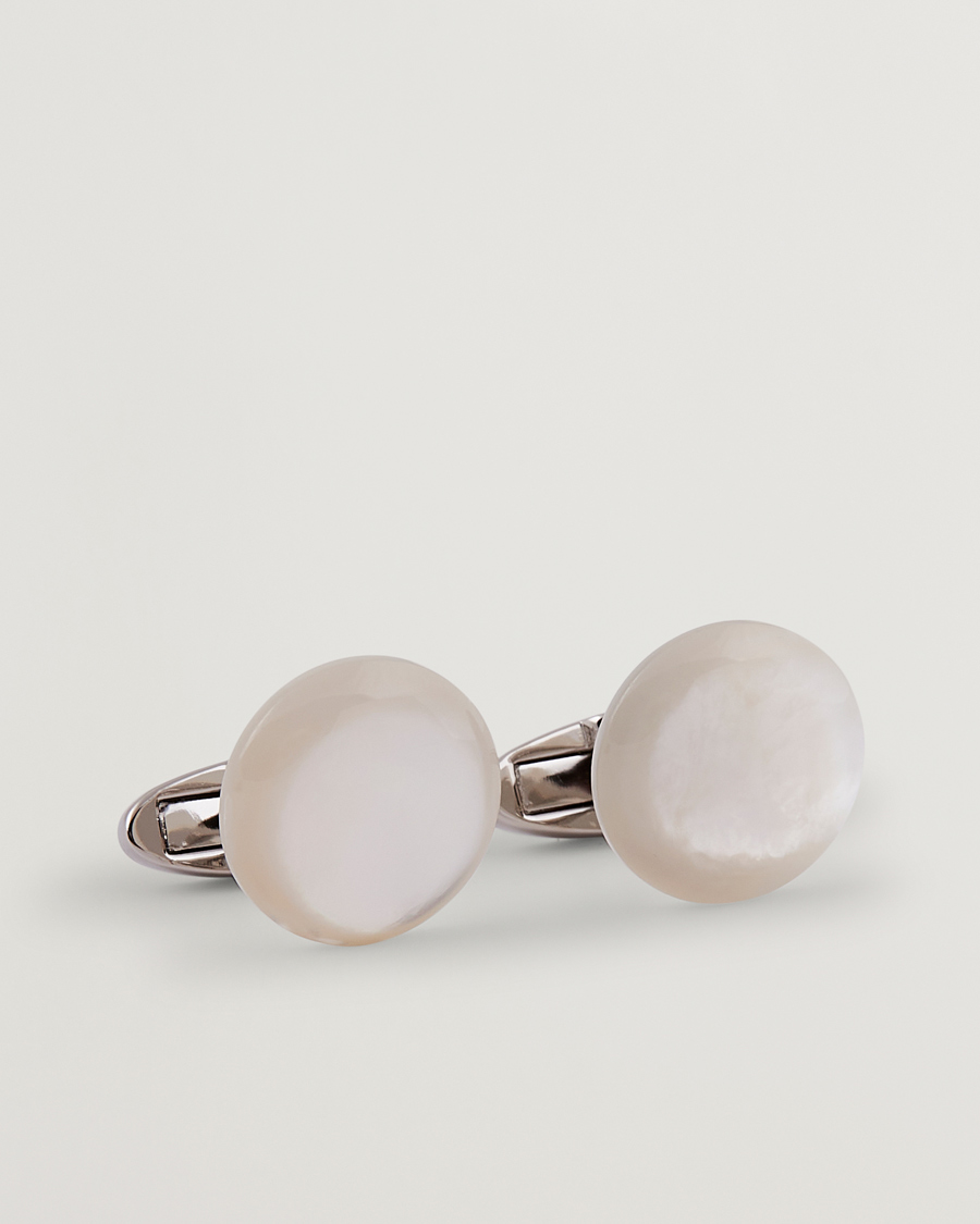 Hombres | Gemelos | Stenströms | Mother of Pearl Cufflink White