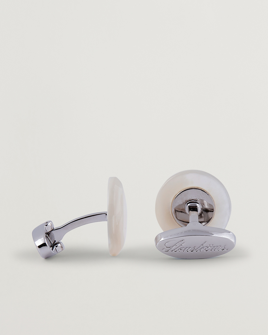 Hombres | Accesorios | Stenströms | Mother of Pearl Cufflink White