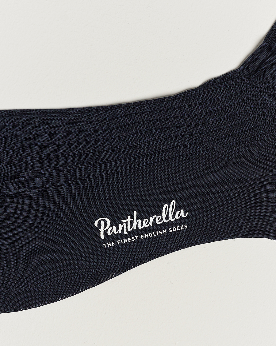 Hombres | Ropa interior y calcetines | Pantherella | Vale Cotton Socks Navy