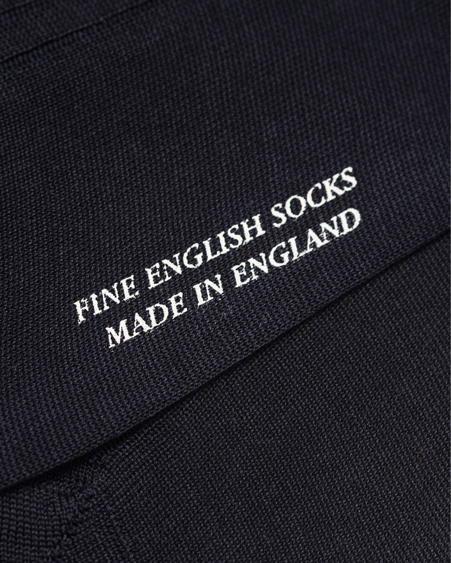 Hombres | Ropa interior y calcetines | Pantherella | Vale Cotton Socks Navy