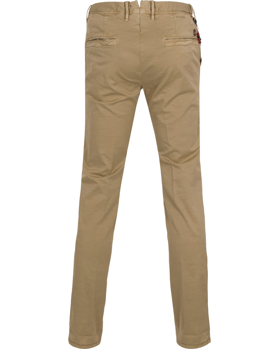 Hombres | Pantalones | Incotex | Slim Fit Stretch Slacks Khaki