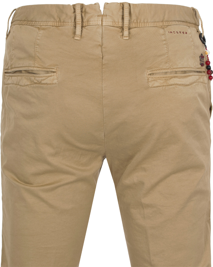 Hombres | Pantalones | Incotex | Slim Fit Stretch Slacks Khaki