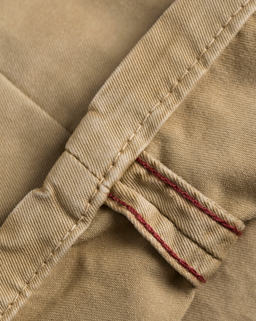 Hombres | Pantalones | Incotex | Slim Fit Stretch Slacks Khaki