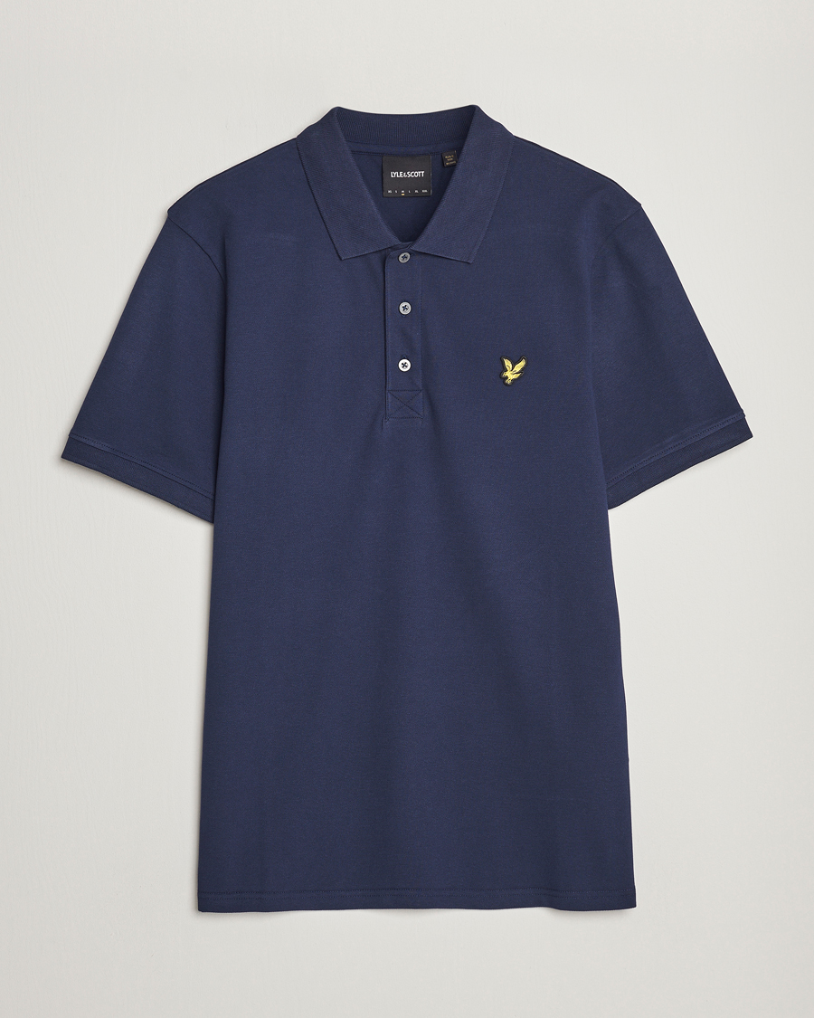 Hombres | Polos | Lyle & Scott | Plain Pique Polo Dark Navy