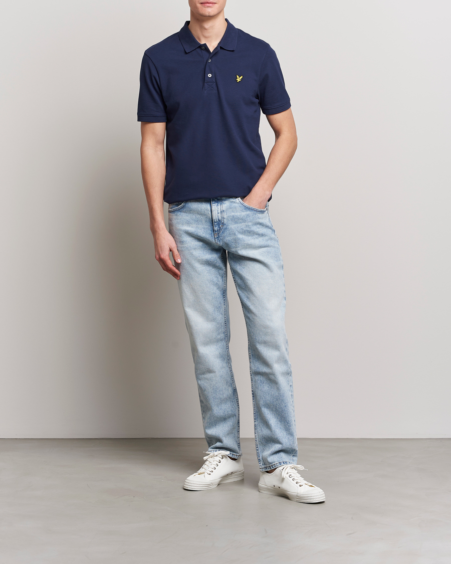 Hombres | Polos | Lyle & Scott | Plain Pique Polo Dark Navy