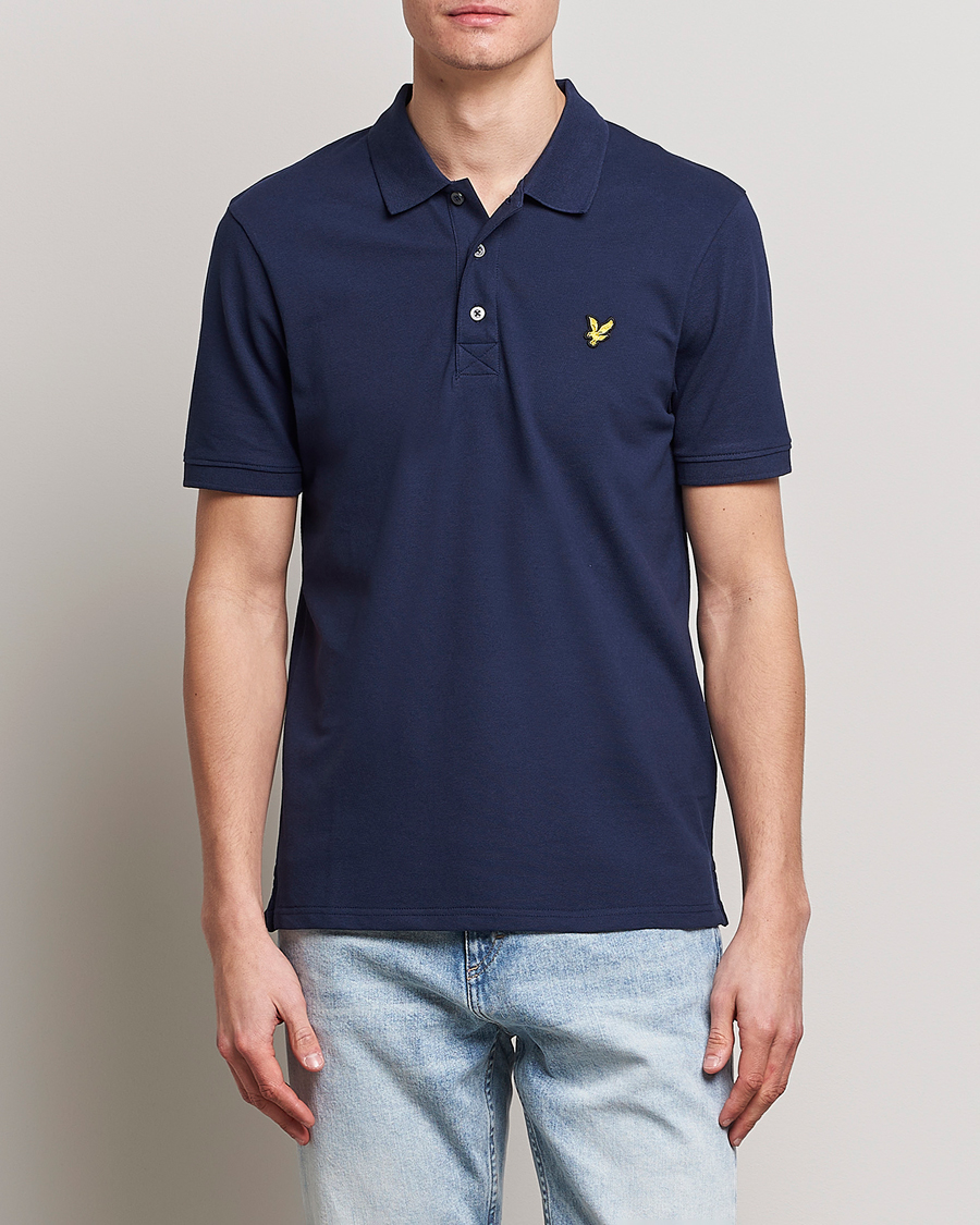 Hombres | Polos | Lyle & Scott | Plain Pique Polo Dark Navy