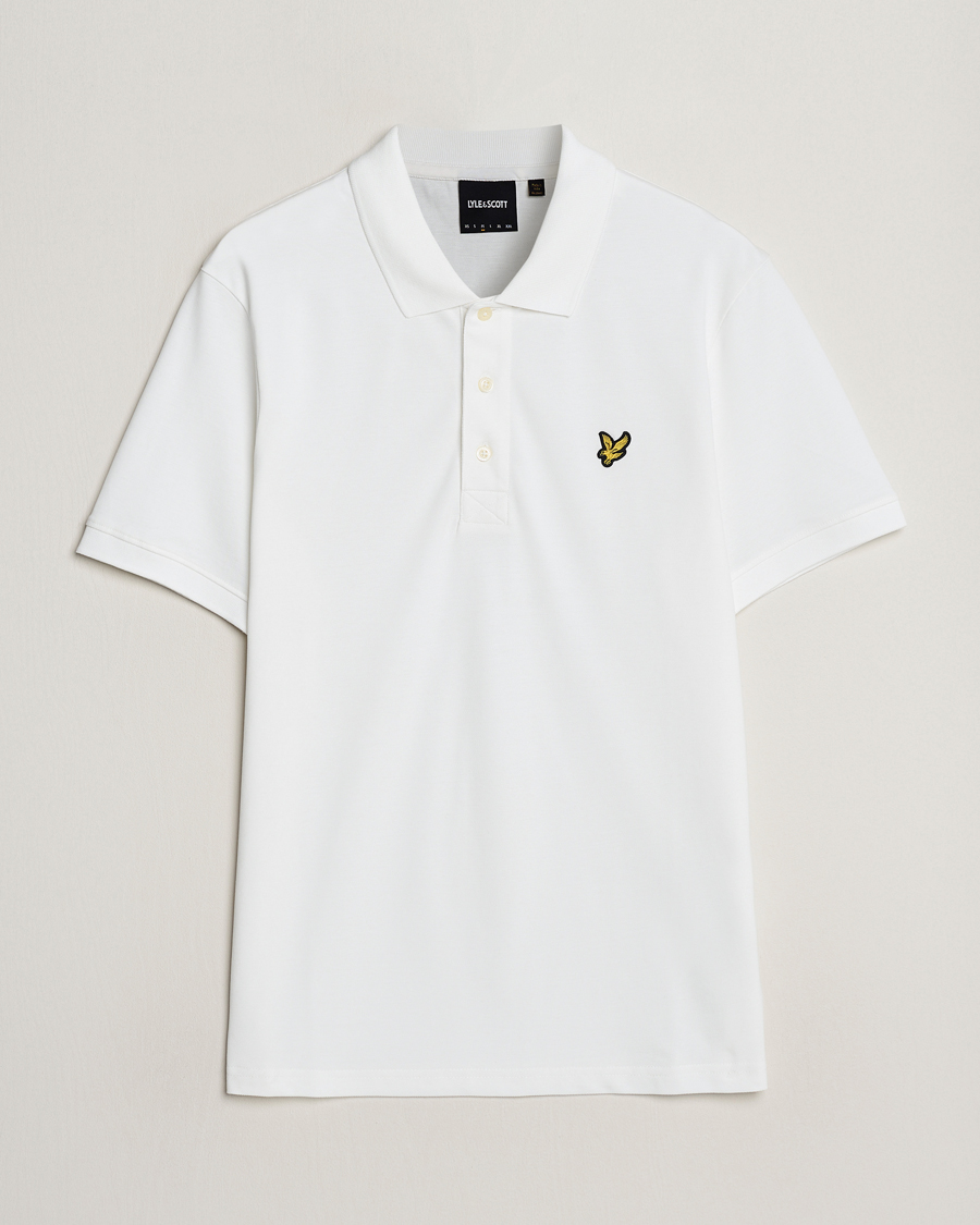 Hombres | Polos | Lyle & Scott | Plain Pique Polo Shirt White