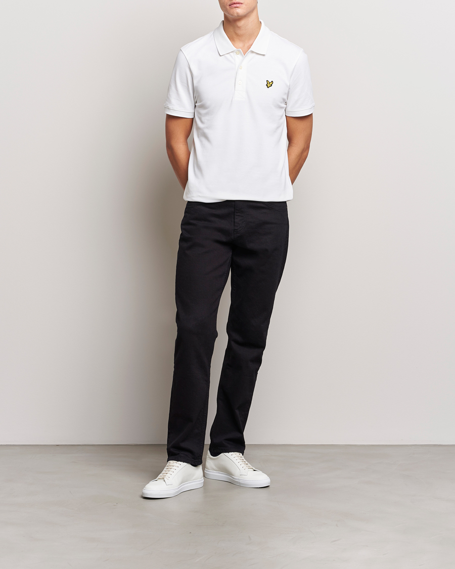 Hombres | Polos | Lyle & Scott | Plain Pique Polo Shirt White