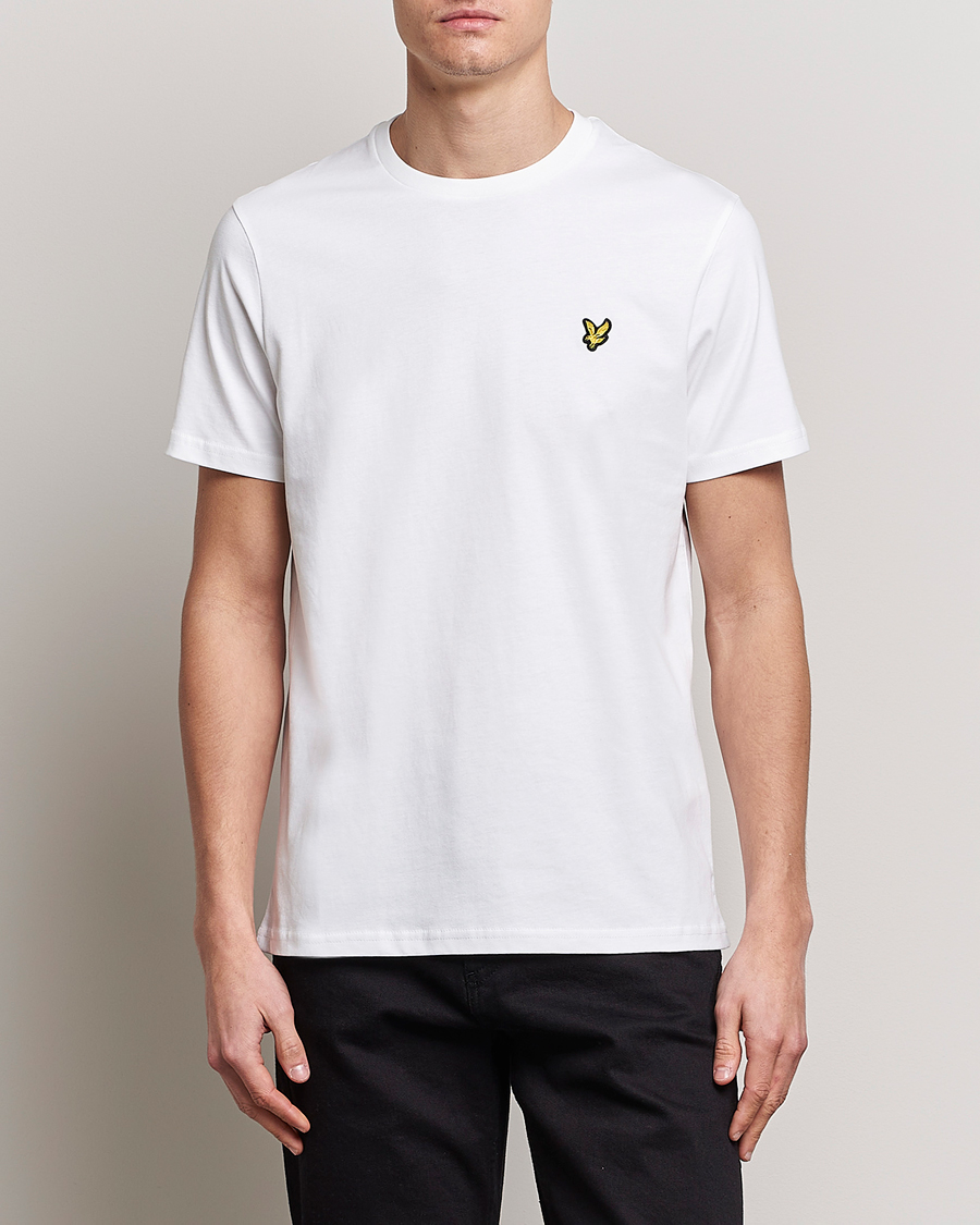 Hombres | Camisetas blancas | Lyle & Scott | Crew Neck Organic Cotton T-Shirt White