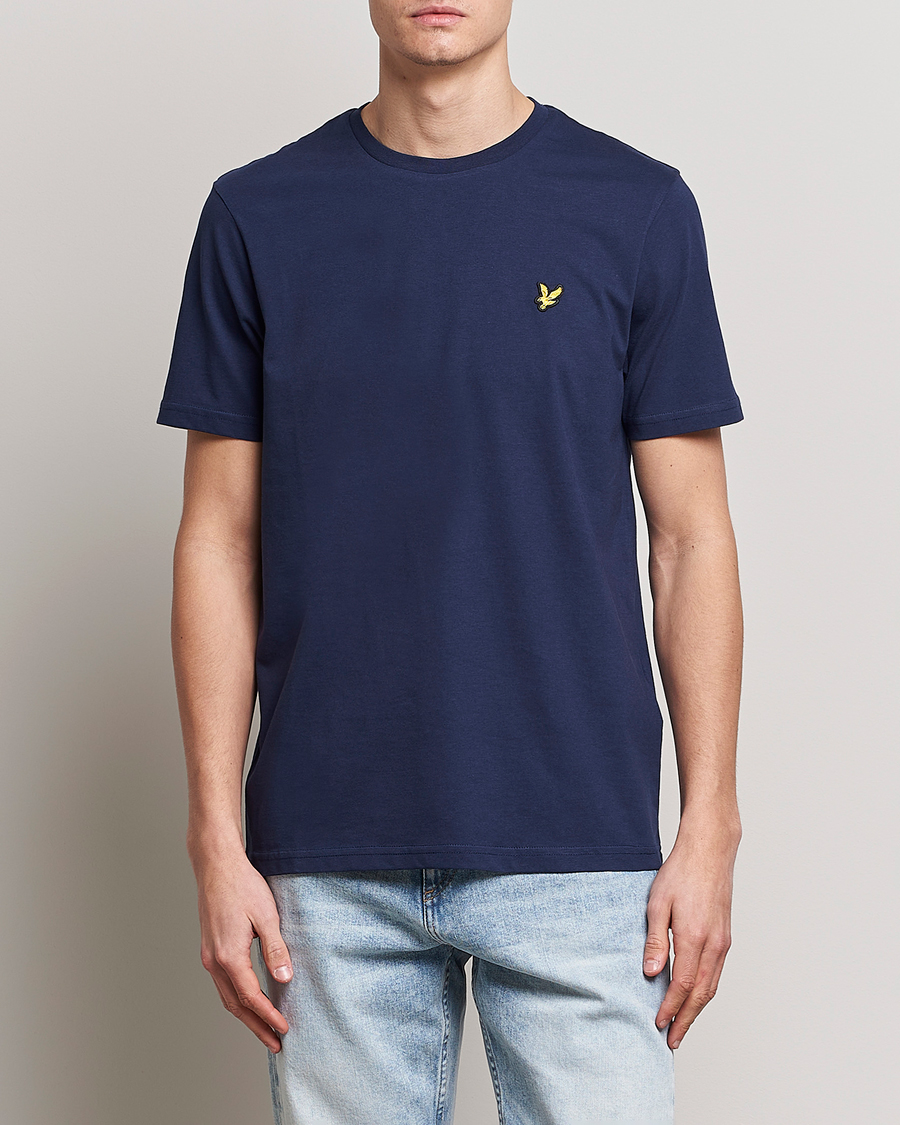 Hombres | Camisetas | Lyle & Scott | Crew Neck Organic Cotton T-Shirt Dark Navy