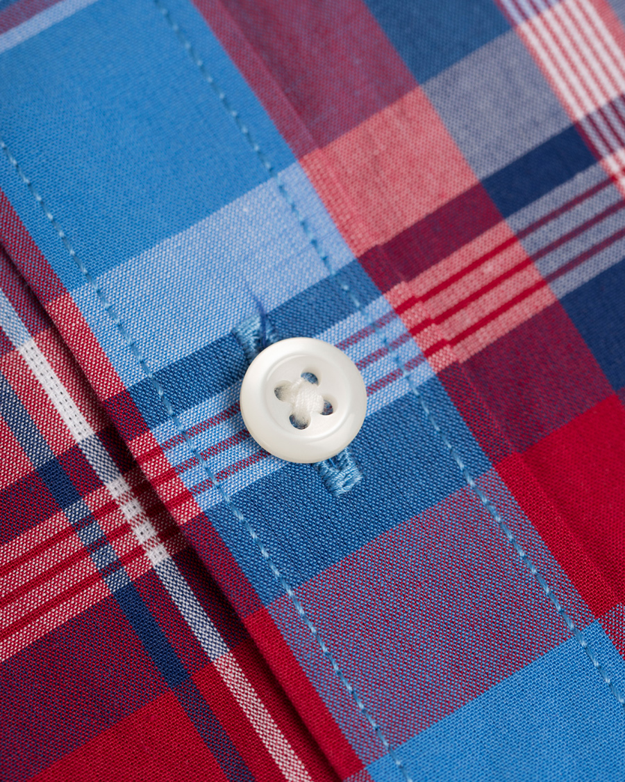 Hombres | Camisas | Tommy Hilfiger | New York Fit Demi Check Shirt Chili/Blue