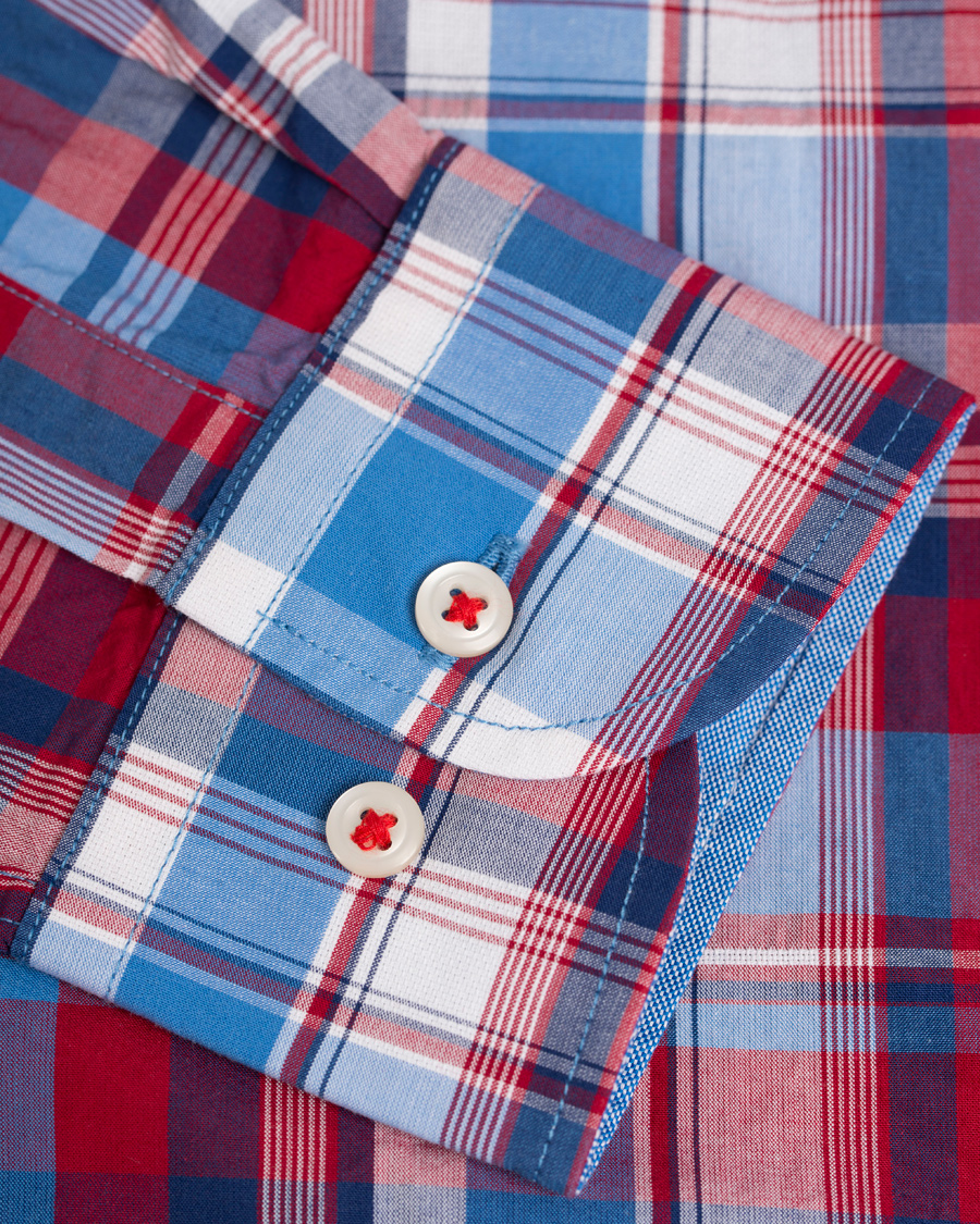 Hombres | Camisas | Tommy Hilfiger | New York Fit Demi Check Shirt Chili/Blue