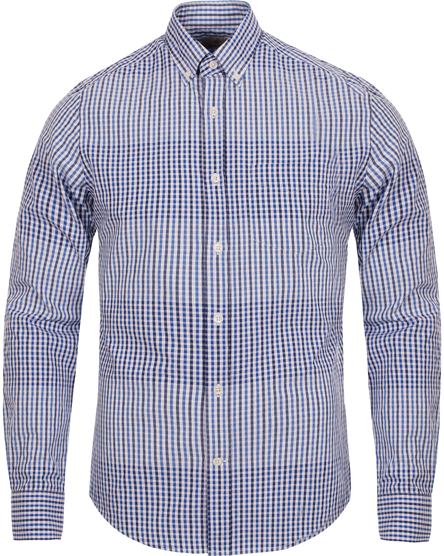 Hombres | Camisas | GANT Diamond G | Check Block Fitted Body Shirt Yale Blue
