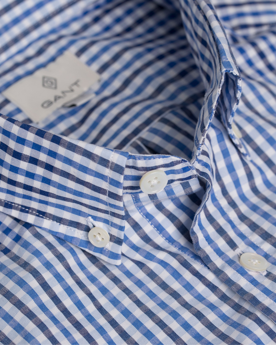 Hombres | Camisas | GANT Diamond G | Check Block Fitted Body Shirt Yale Blue