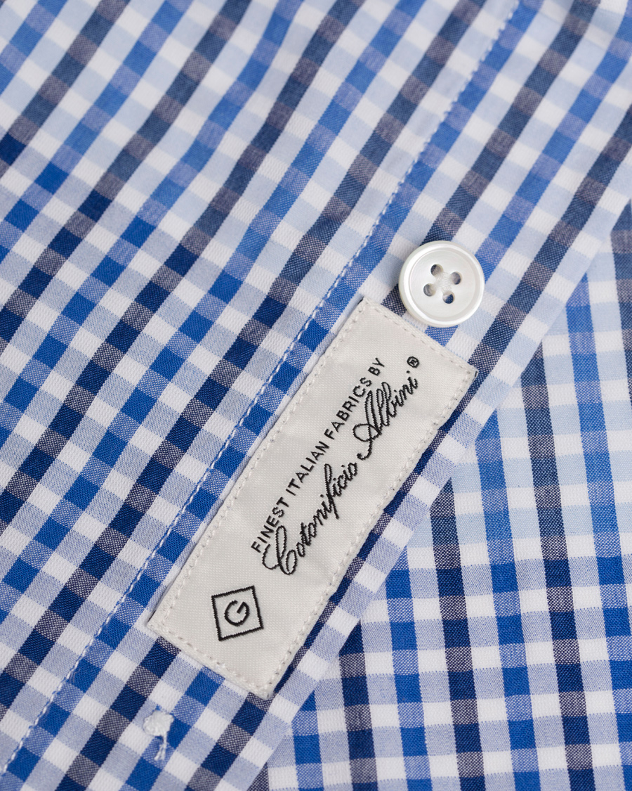 Hombres | Camisas | GANT Diamond G | Check Block Fitted Body Shirt Yale Blue