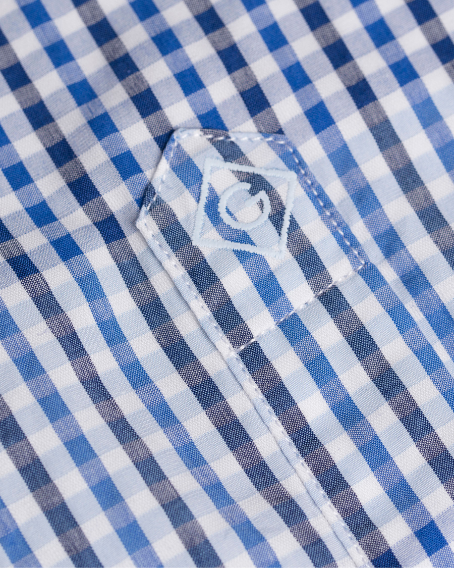 Hombres | Camisas | GANT Diamond G | Check Block Fitted Body Shirt Yale Blue