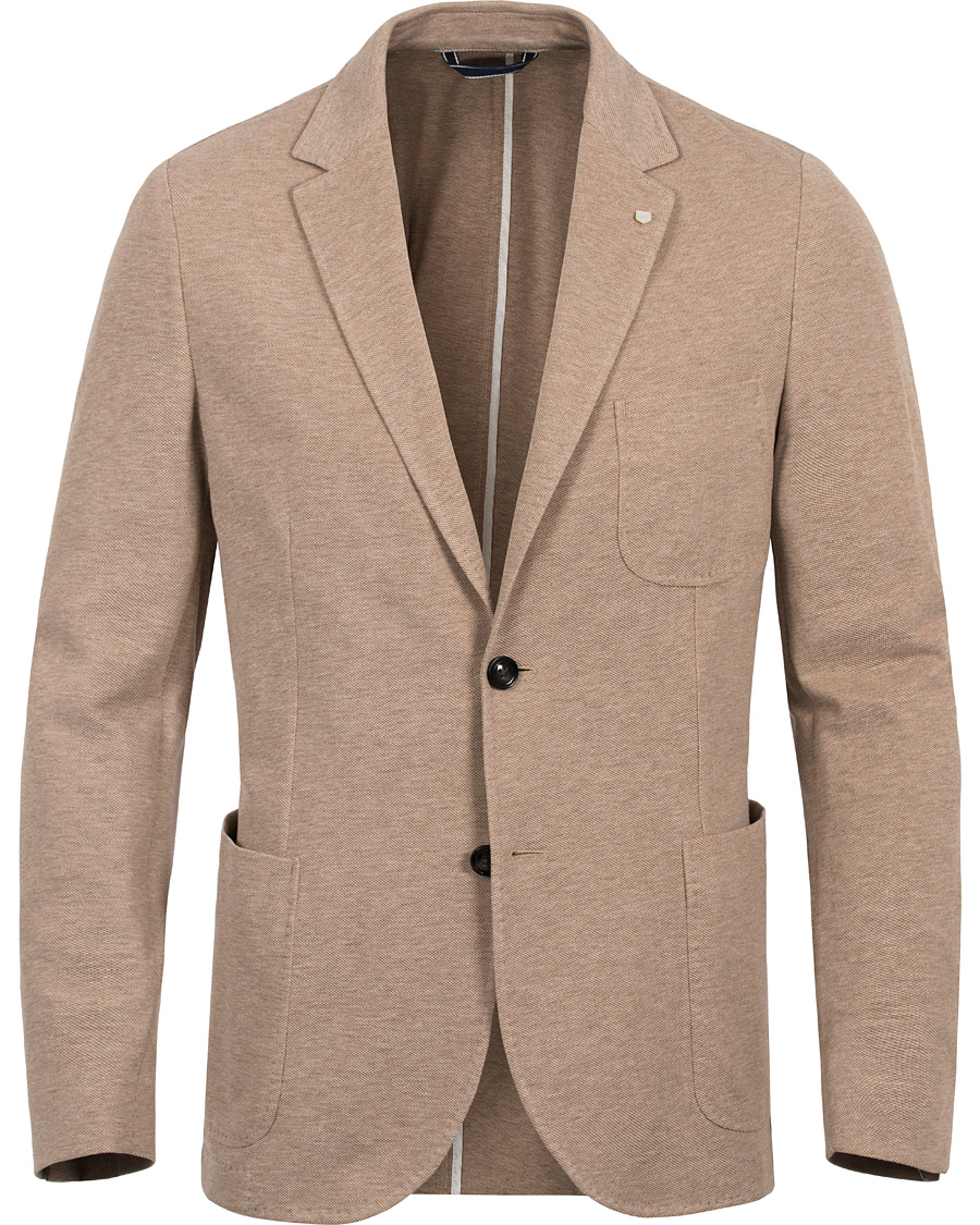 Hombres | Blazers | GANT | The Jersey Weekender Fit Blazer Dark Khaki